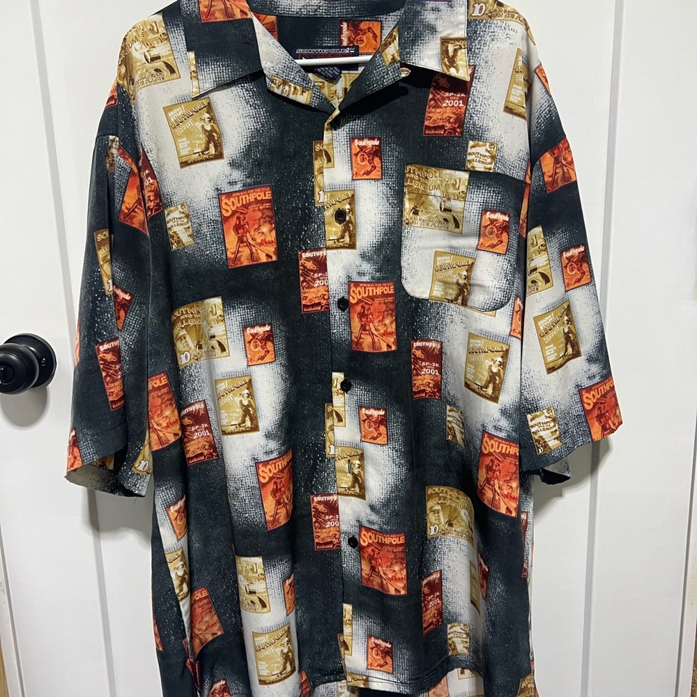 South Pole Men's Multicolor Graphic Shirt Y2K XXL